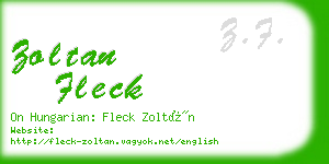 zoltan fleck business card